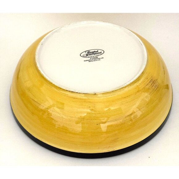 Tomato Serving Bowl Hand Painted Ceramic by Certified International Red Yellow - Picture 2 of 5